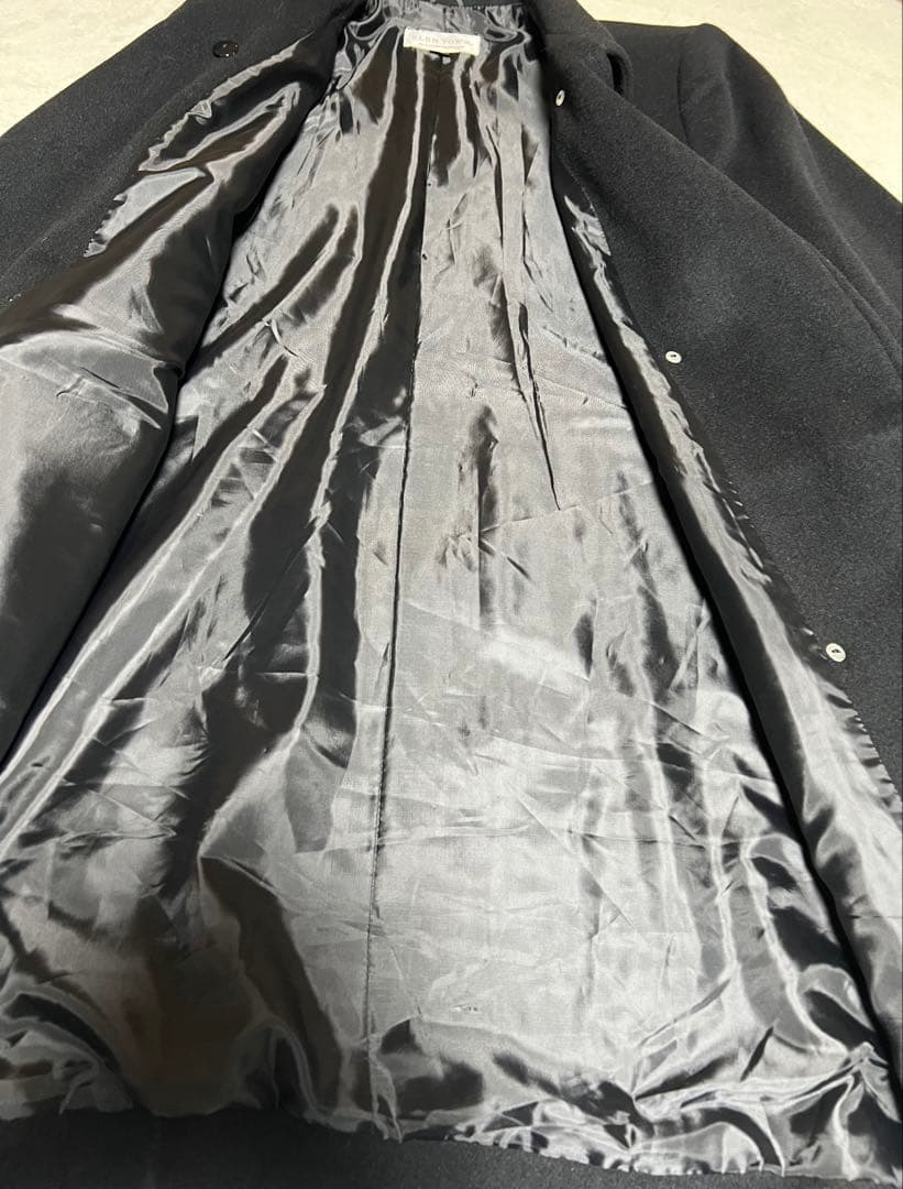 《新品》ELEN TOWN 17号　カシミア　ミドル丈　コート　大きいサイズ　黒