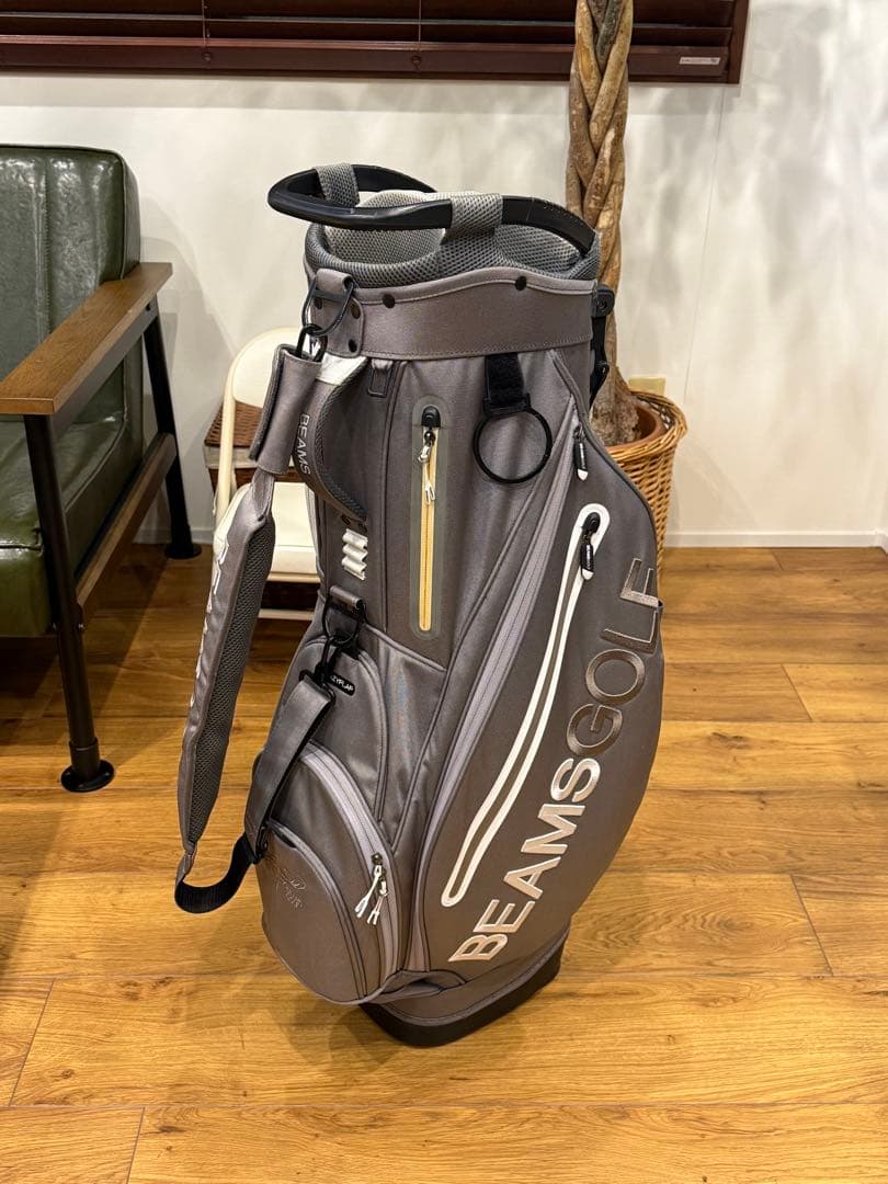 BEAMS GOLF キャディバッグ グレー