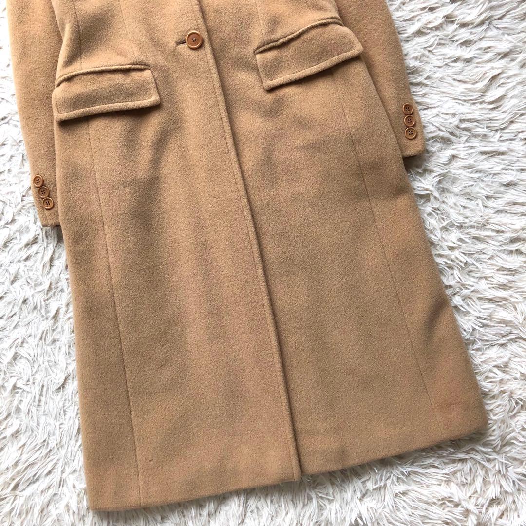 【美品 カシミヤ混 XL】マックスマーラ　ロングコート　キャメル　イタリア製