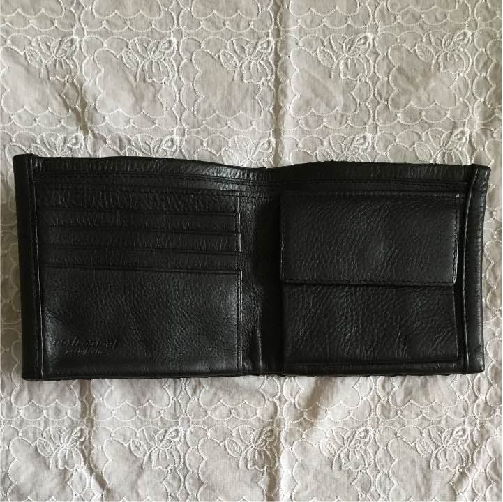 おサイフ お財布 本革 nosiroaloul 黒 ブラック 2つ折れ 新品