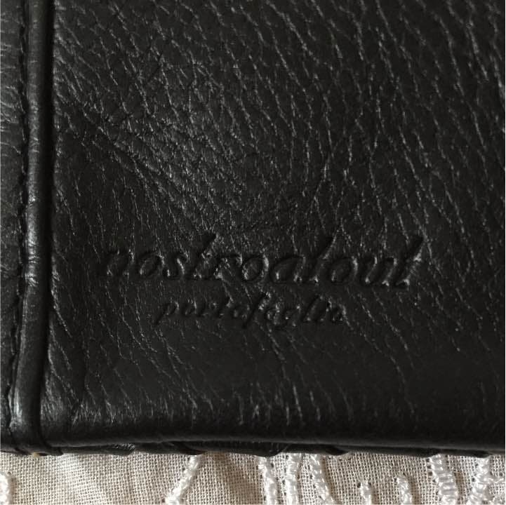 おサイフ お財布 本革 nosiroaloul 黒 ブラック 2つ折れ 新品