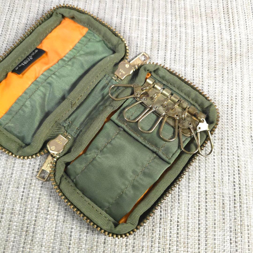 希少色　人気　PORTER　ポーター　タンカー　6連　キーケース　セージグリーン