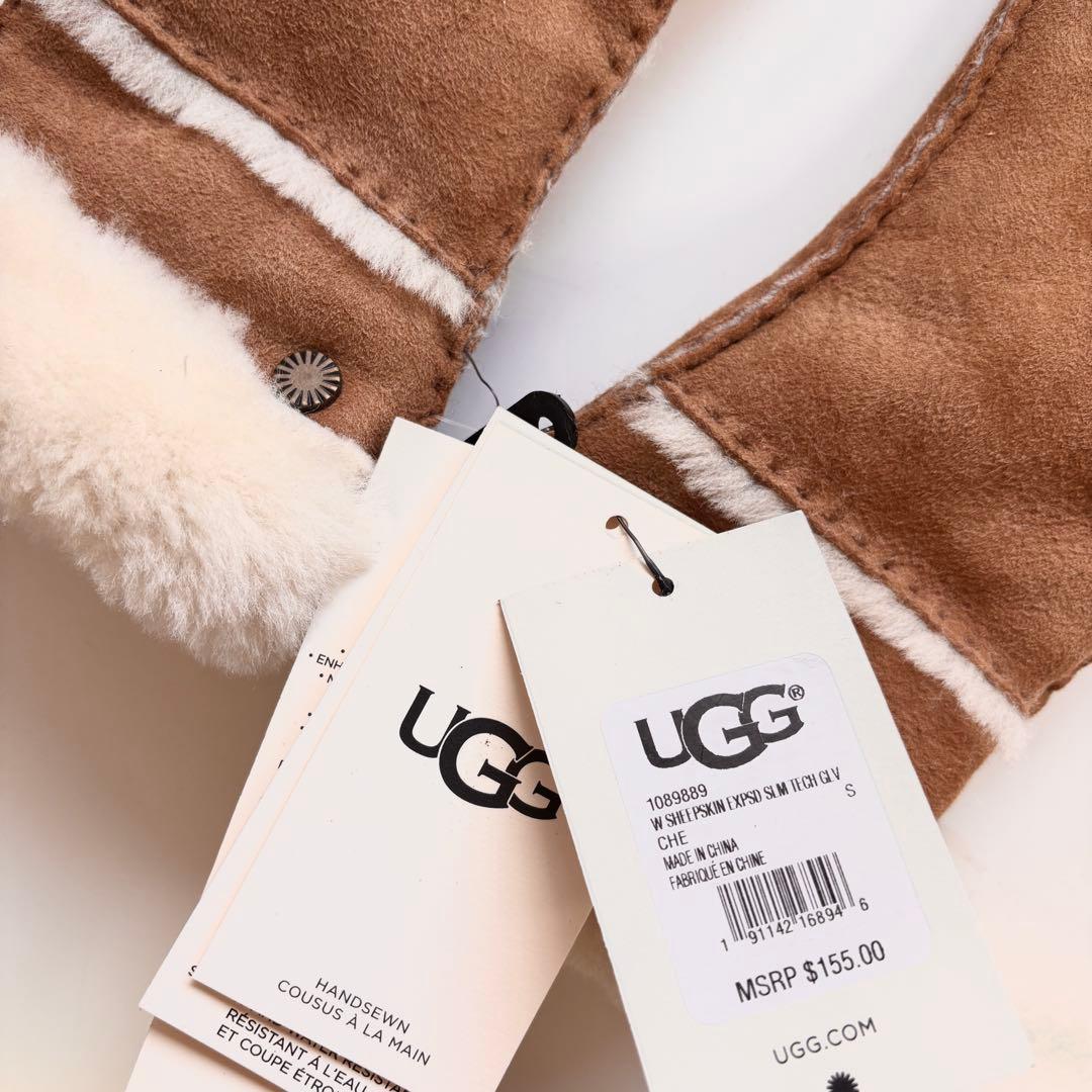 新品！UGG アグ　手袋　ブラウン　ファー
