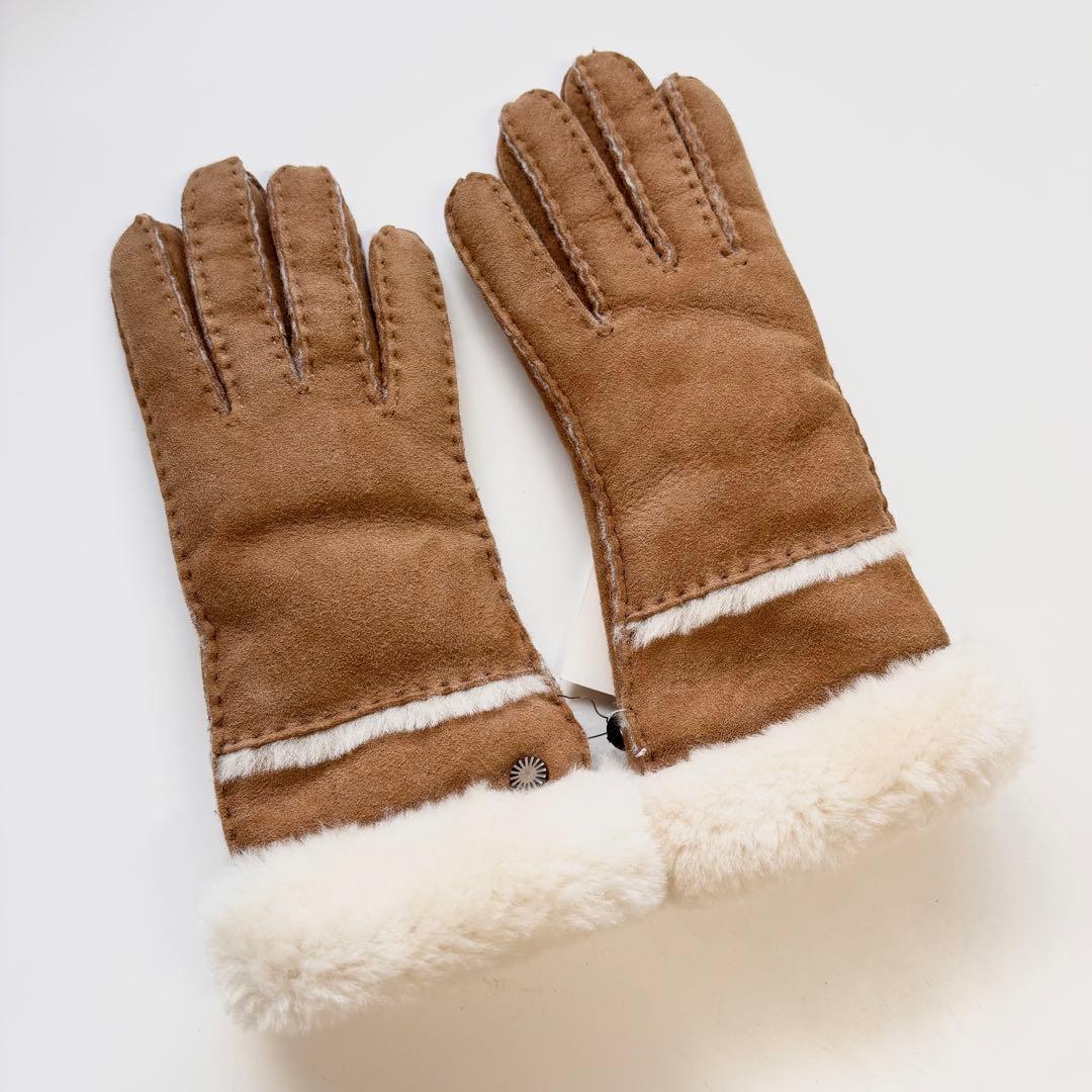 新品！UGG アグ　手袋　ブラウン　ファー