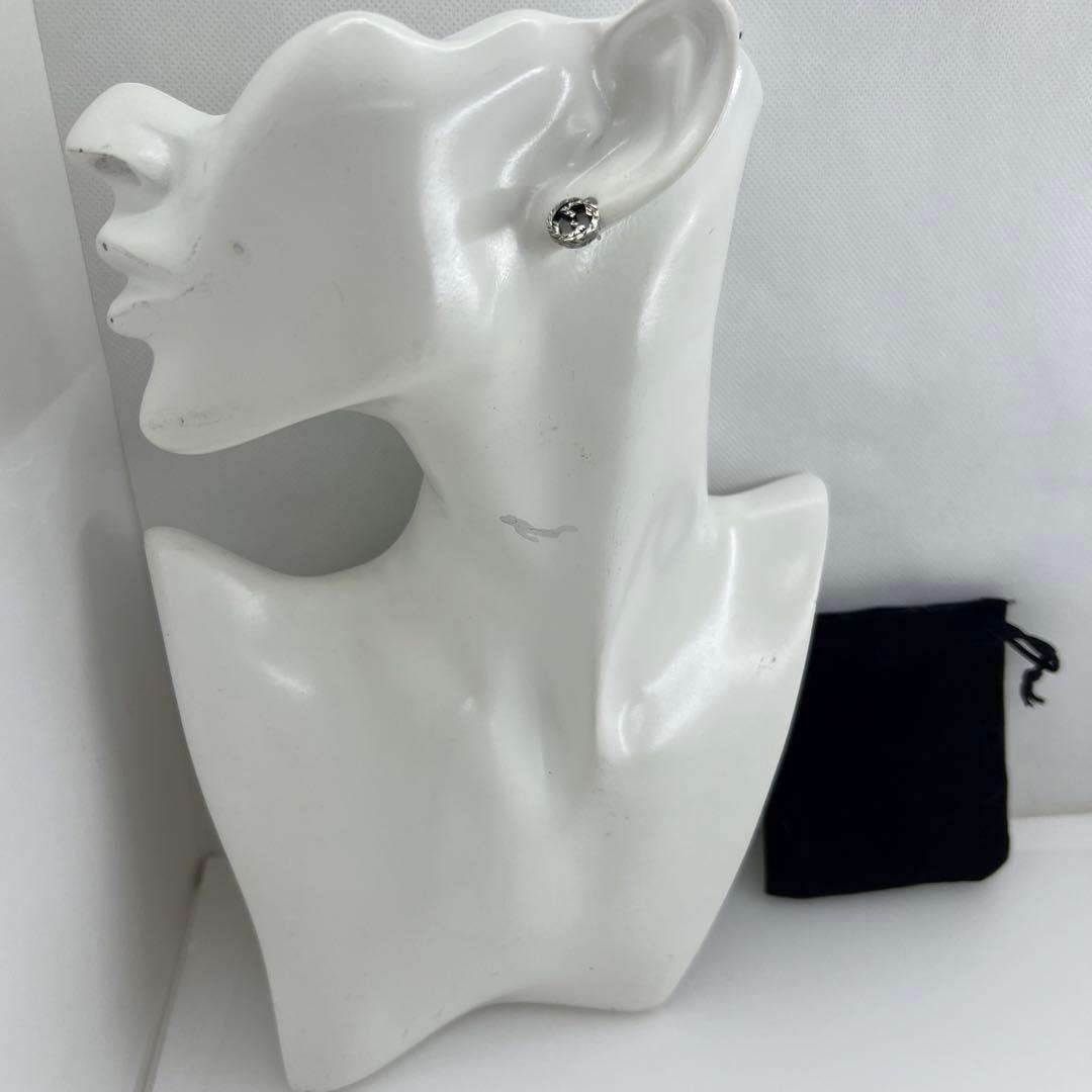 GUCCI インターロッキングg シルバー925 片耳 スタッズピアス 0501