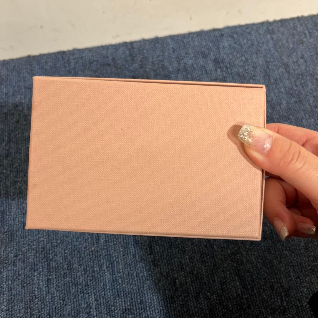 ミュウミュウ カードケース 名刺入れ マテラッセ ロゴ金具 レザー 黒