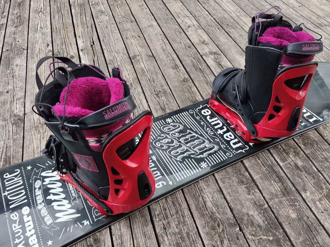 スノーボード 3点セット natura 139 ビン サロモンブーツ 24.5