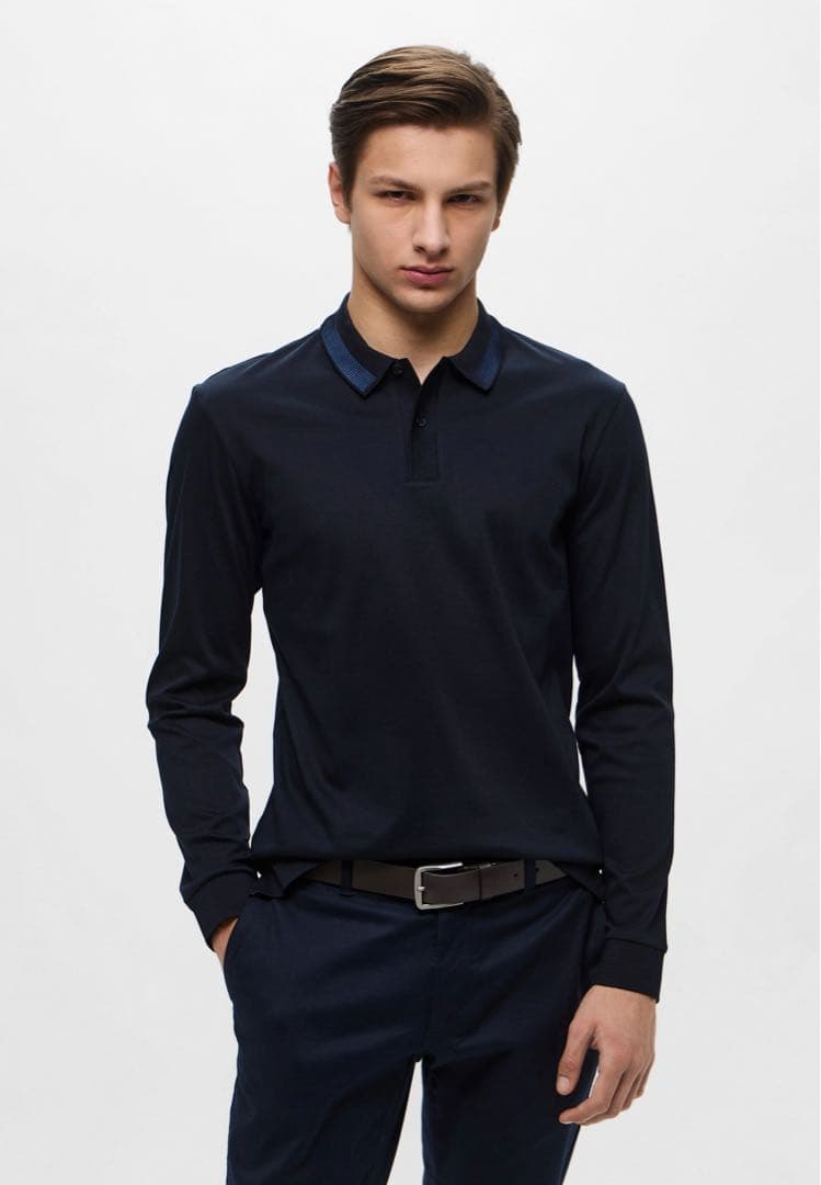 HUGO BOSS 新品未使用　プレミアム　メンズ　ロング　ポロシャツ　M