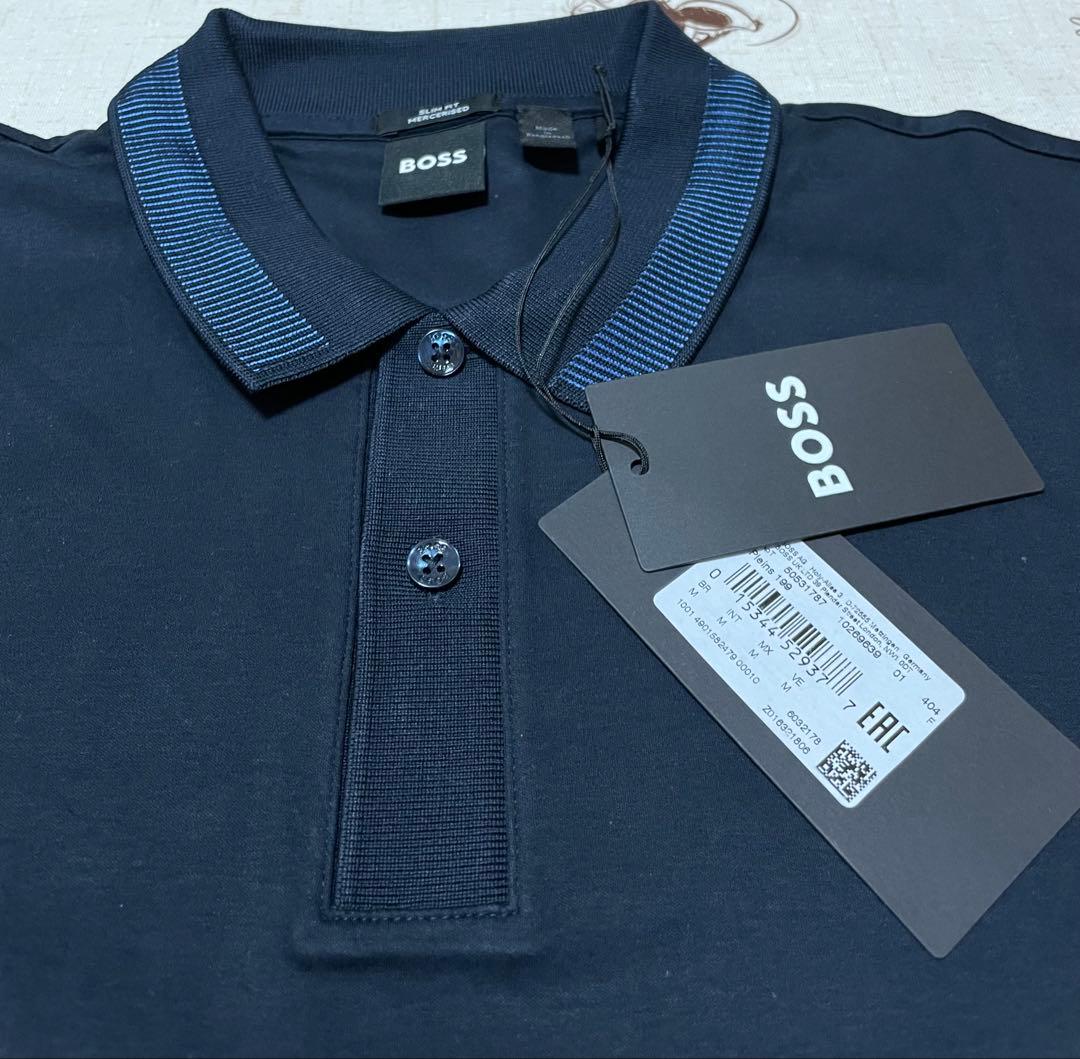 HUGO BOSS 新品未使用　プレミアム　メンズ　ロング　ポロシャツ　M