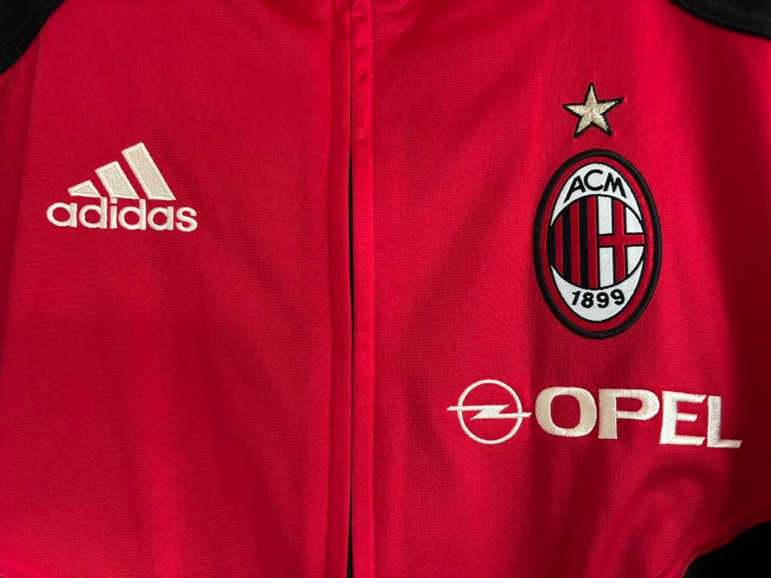 2003-04シーズン　ACミラン adidas ジャージ 赤黒