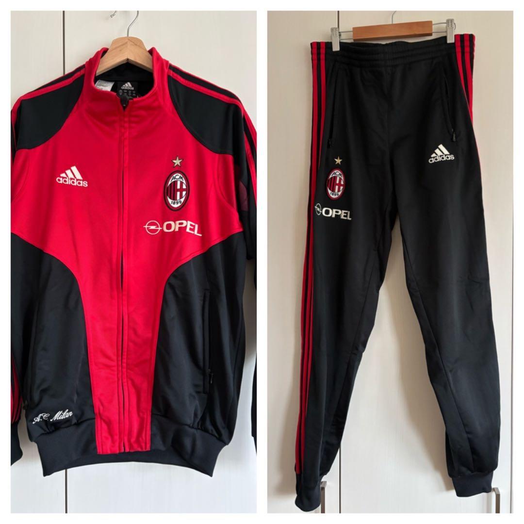 2003-04シーズン　ACミラン adidas ジャージ 赤黒