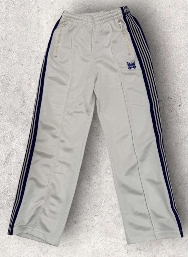 【値下げ】Needles ニードルズ Track Pant ホワイト×パープル
