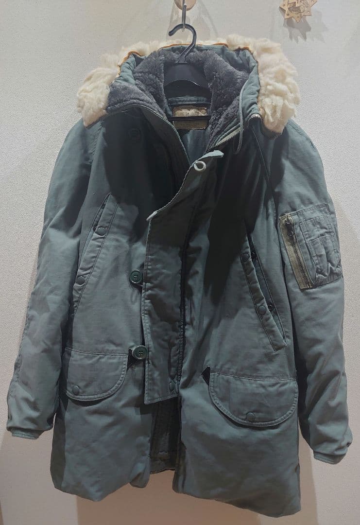 実物 米軍 軍物 N-3Bフライトジャケット USED