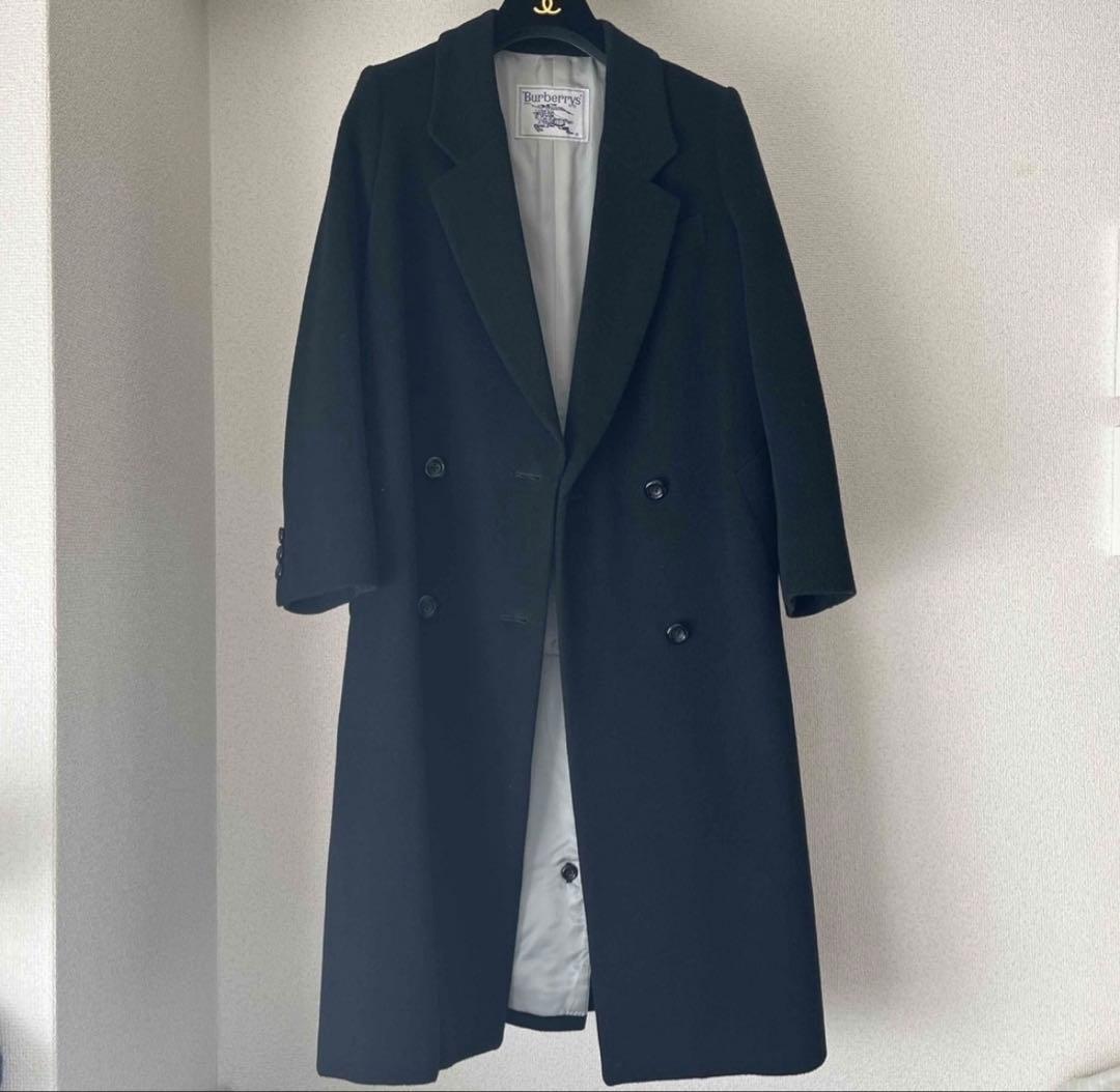 Burberrys ウール・カシミヤ チェスターコート ブラック