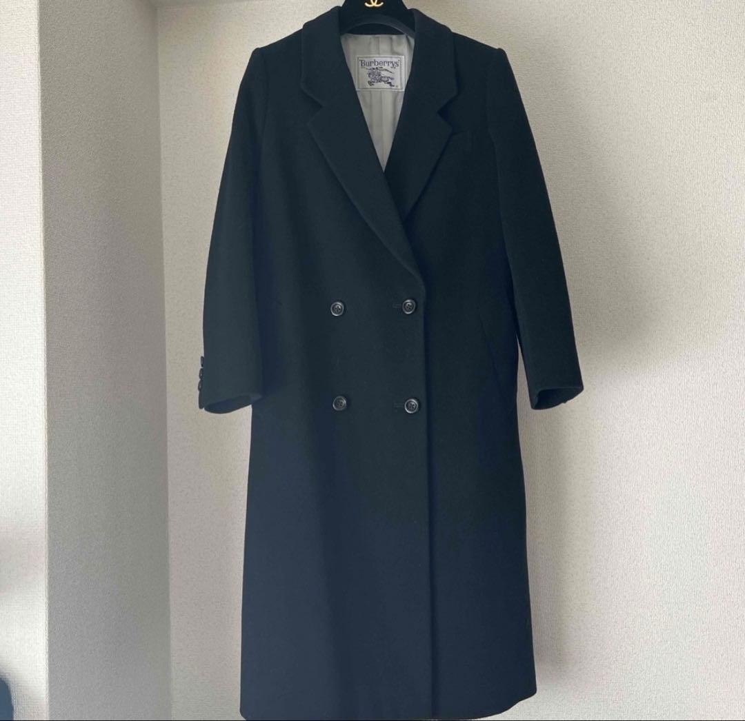 Burberrys ウール・カシミヤ チェスターコート ブラック
