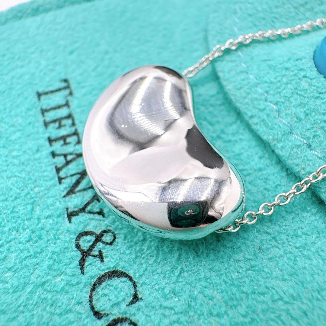 美品 オールドティファニー ビーン ラージ ネックレス シルバー925