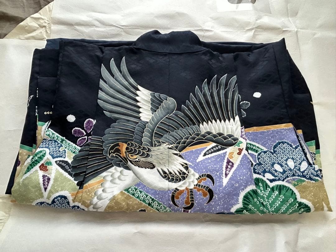 七五三 フルセット 5歳男の子用 （扇子なし）　紺色系