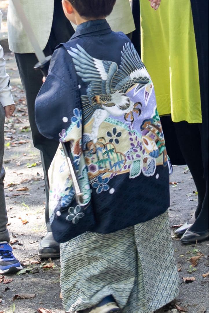 七五三 フルセット 5歳男の子用 （扇子なし）　紺色系