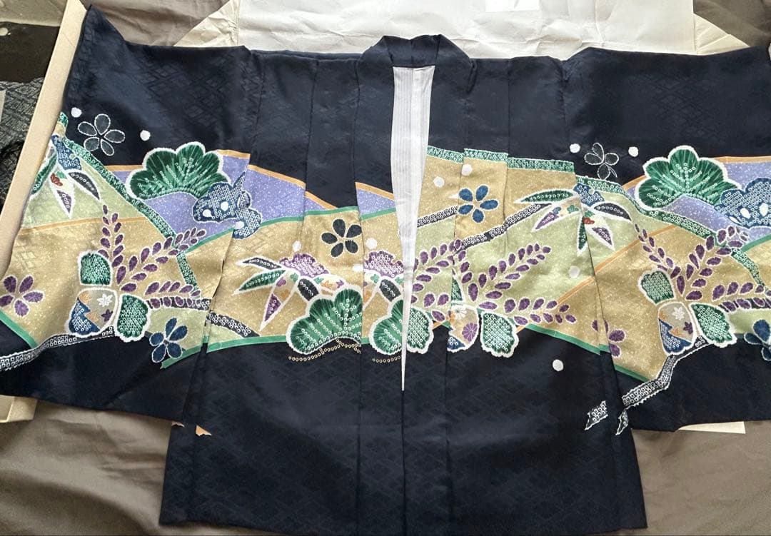 七五三 フルセット 5歳男の子用 （扇子なし）　紺色系