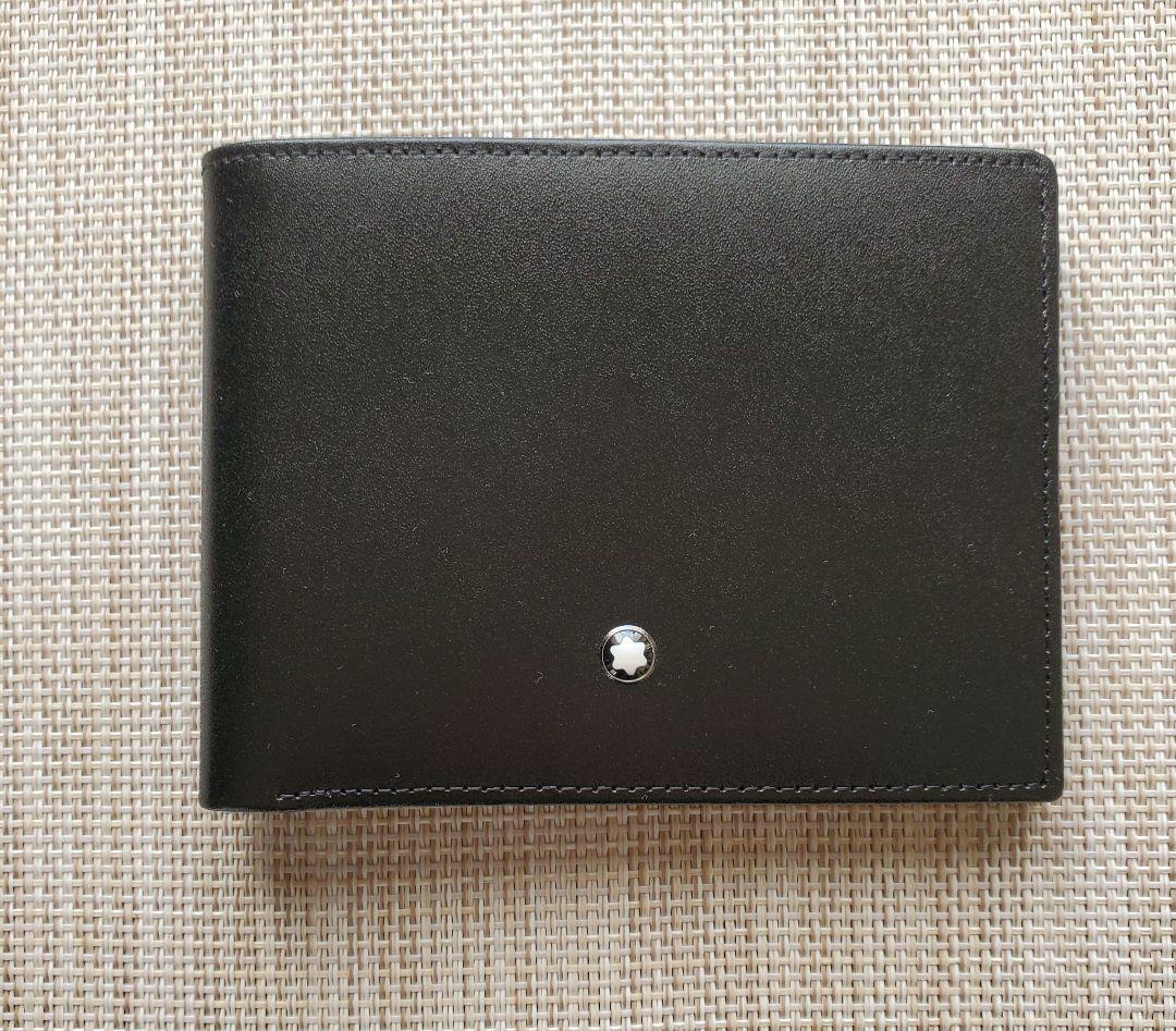【新品未使用】MONTBLANC 二つ折り財布(ウォレット) ブラック