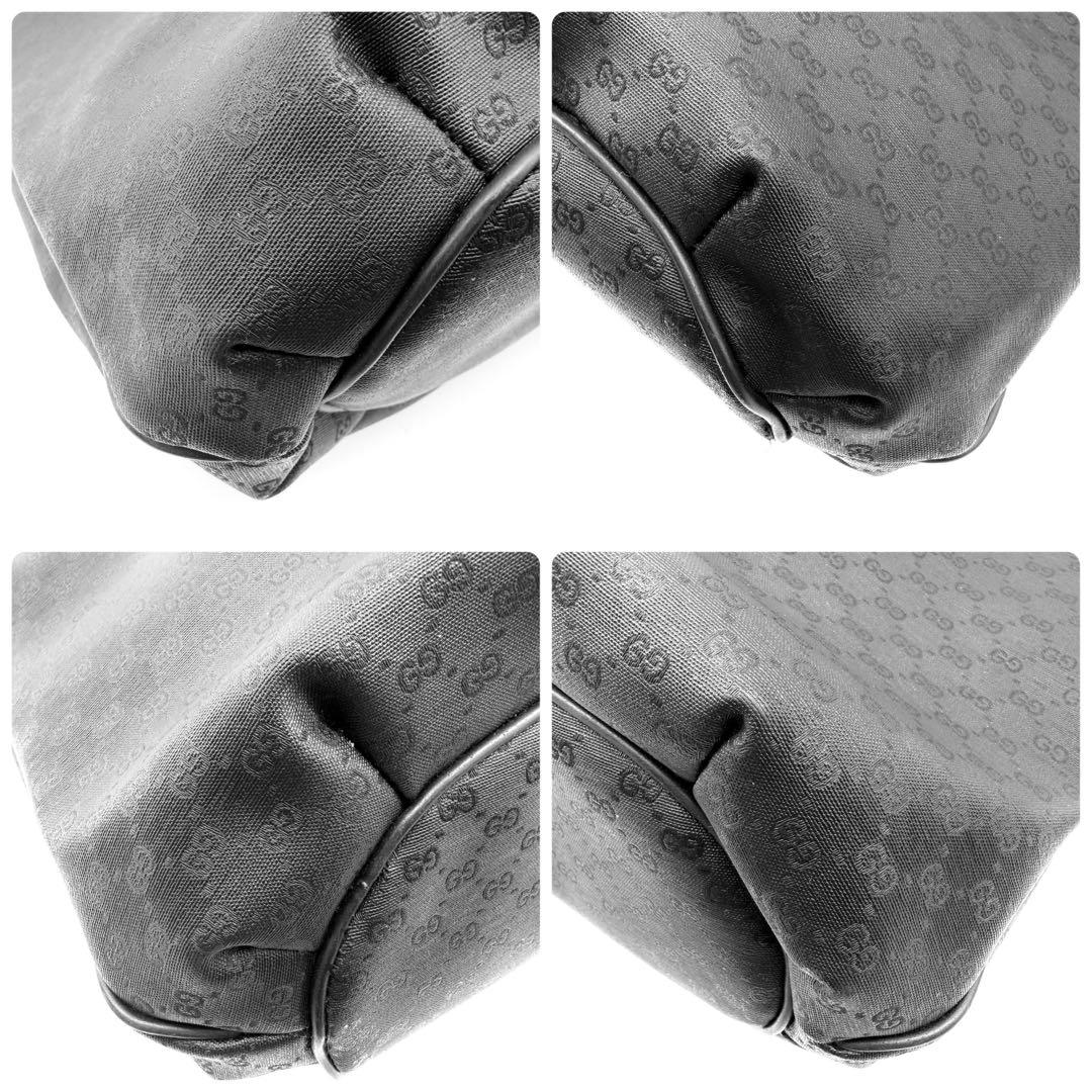 GUCCI　ショルダーバック　マイクロGG　　本革　バケツ　インターロッキング