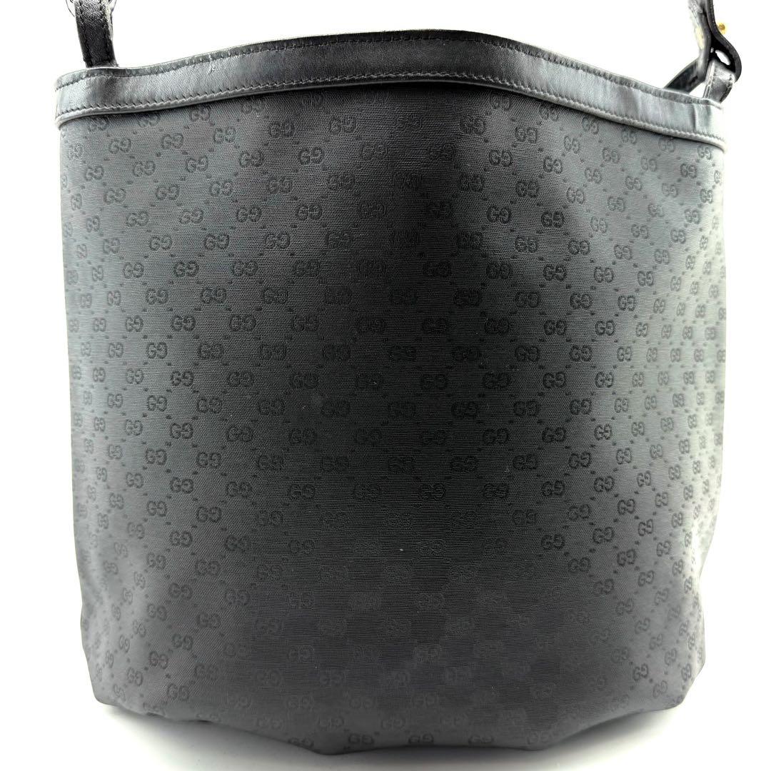 GUCCI　ショルダーバック　マイクロGG　　本革　バケツ　インターロッキング
