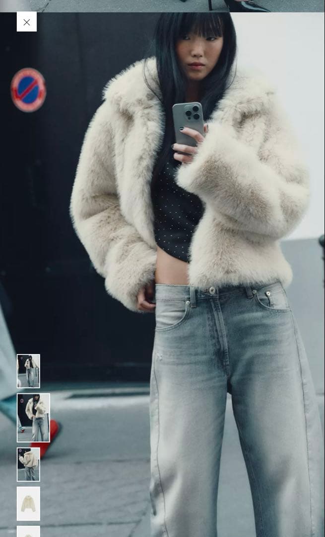 ZARA ショートフェイクファーコート ｜ 5320/725/721 XL