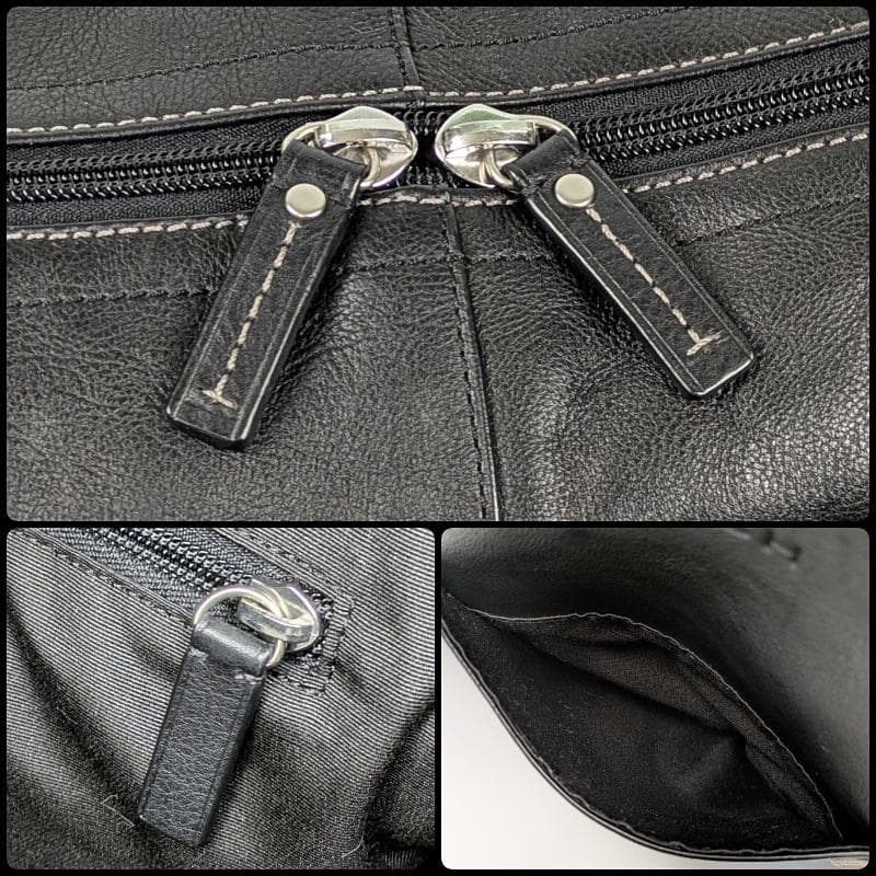 【美品】COACH ボストンバッグ 2way レザー ブラック 大容量 コーチ