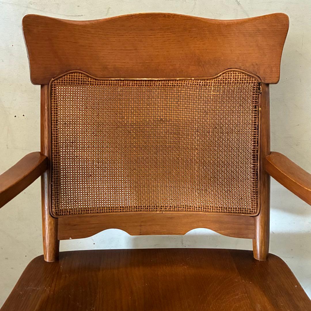 柏木工 ヴィンテージ ダイニング アームチェア ラタン B品 no2