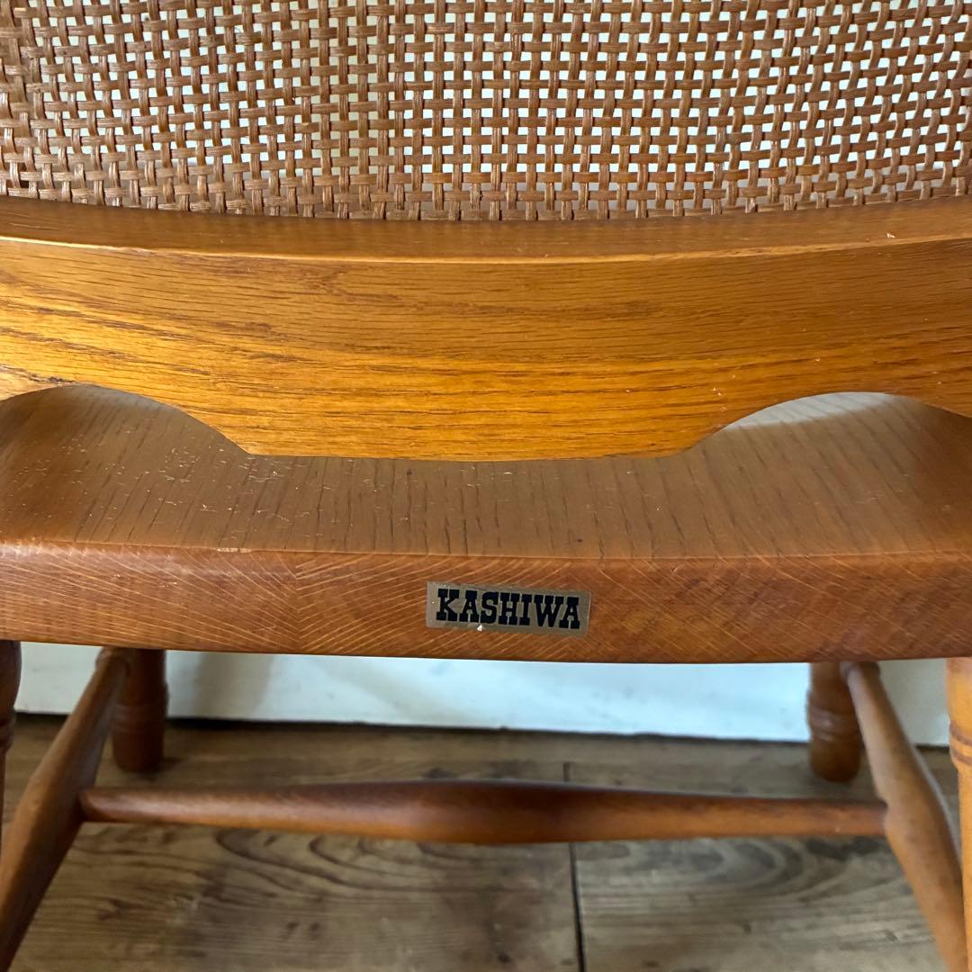 柏木工 ヴィンテージ ダイニング アームチェア ラタン B品 no2