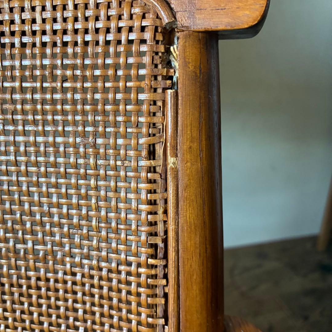 柏木工 ヴィンテージ ダイニング アームチェア ラタン B品 no2