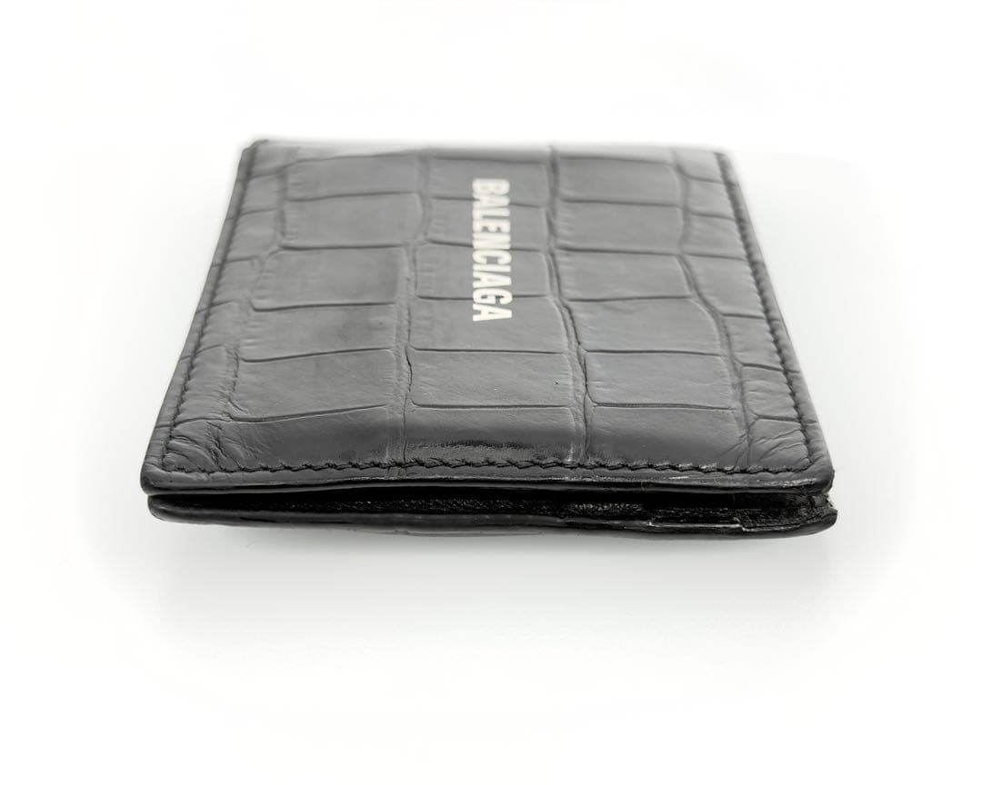 BALENCIAGA バレンシアガ マネークリップ 札入れ クロコ型押し 財布