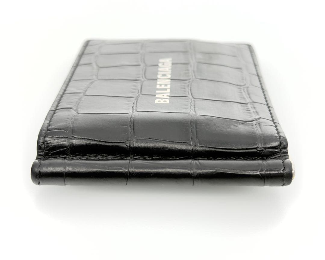 BALENCIAGA バレンシアガ マネークリップ 札入れ クロコ型押し 財布