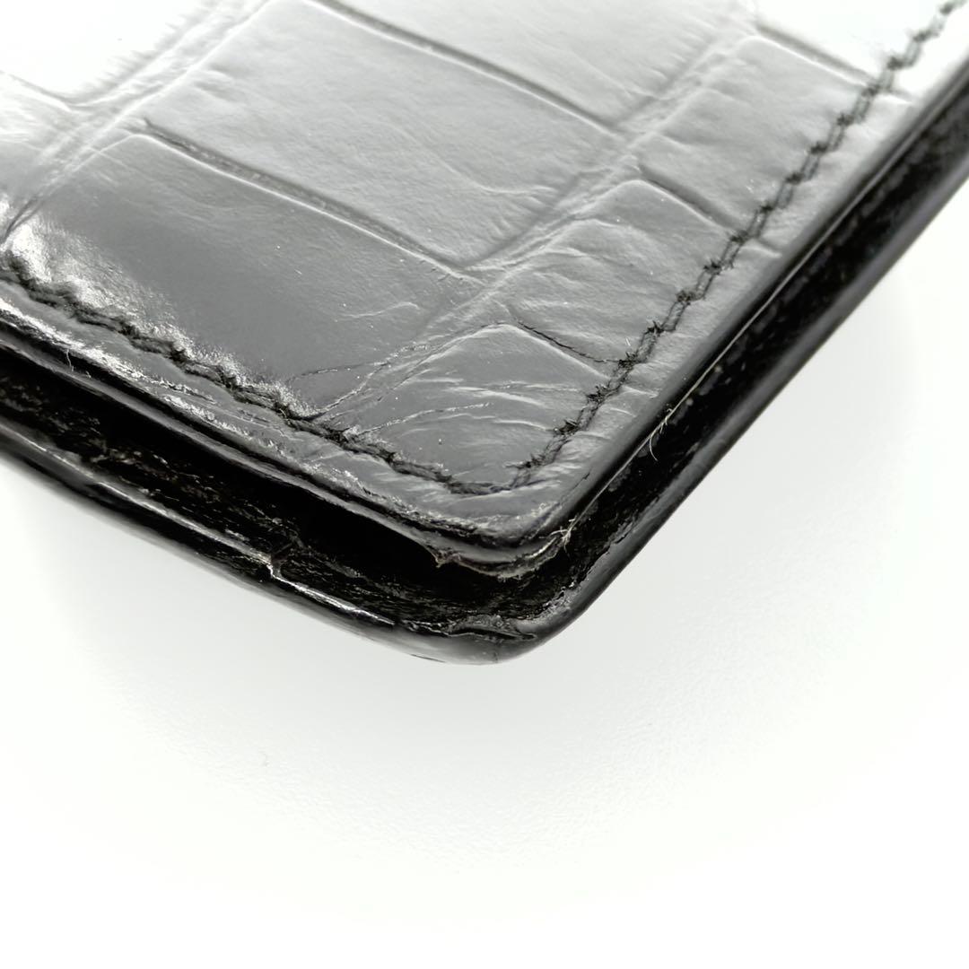 BALENCIAGA バレンシアガ マネークリップ 札入れ クロコ型押し 財布