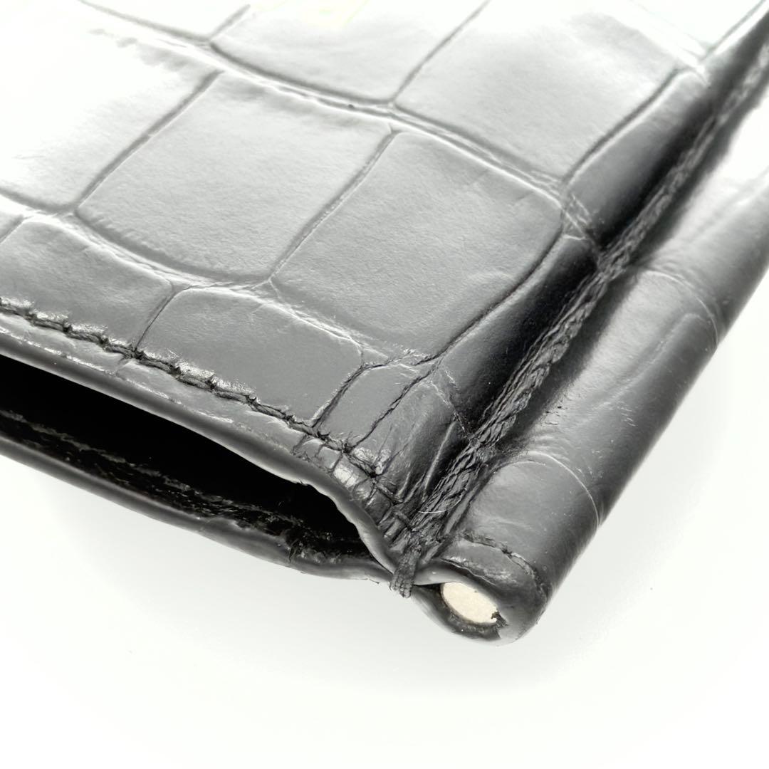 BALENCIAGA バレンシアガ マネークリップ 札入れ クロコ型押し 財布