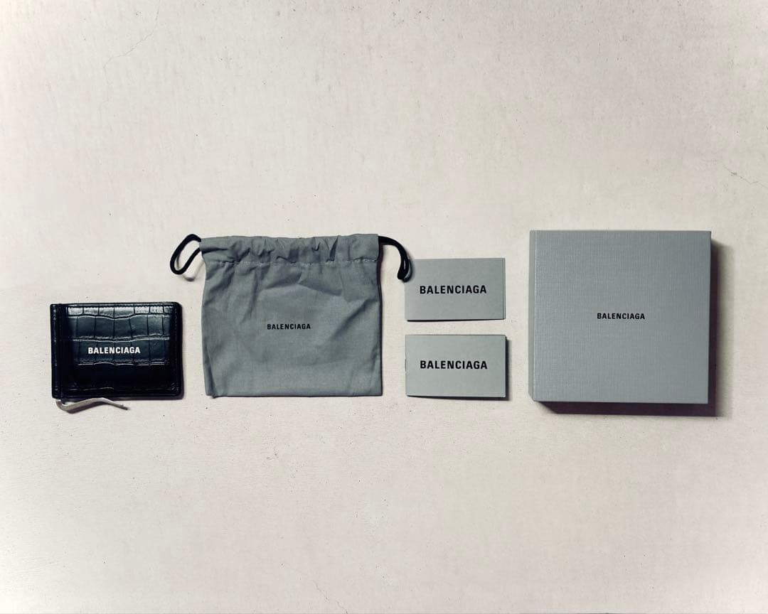 BALENCIAGA バレンシアガ マネークリップ 札入れ クロコ型押し 財布