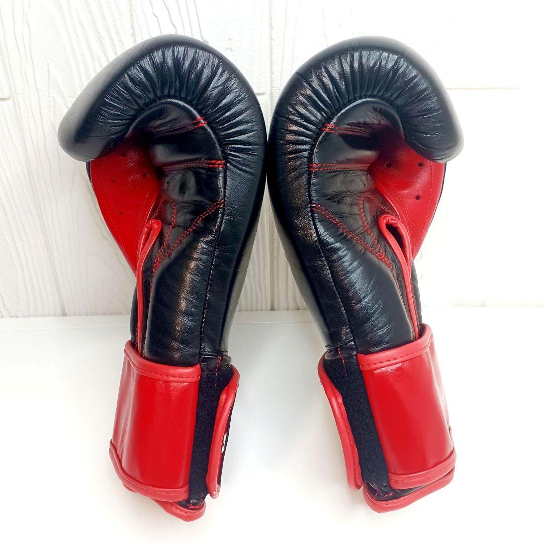美品☆CLETO REYES レイジェス グローブ 14オンス レザー 黒×赤