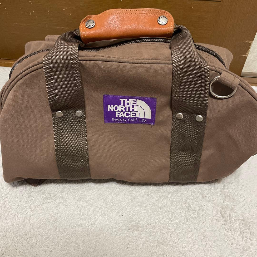 【美品】ノースフェイス パープルレーベル 3way ダッフルバッグ ブラウン