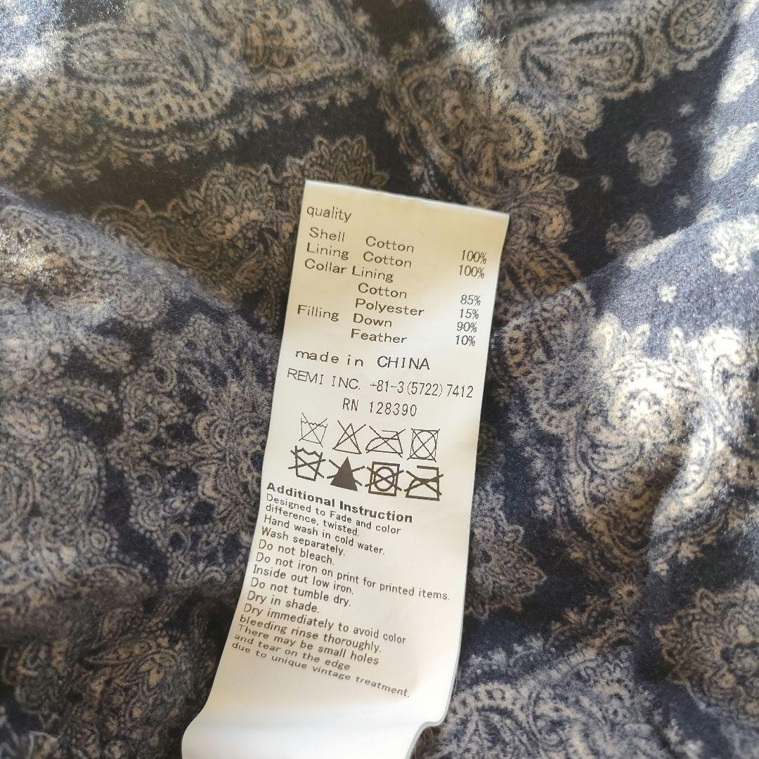 【新品】REMI RELIEF デニム ダウン ベストRN16193002