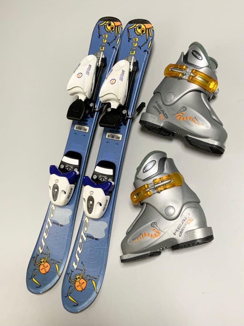 ジュニアスキー 3点セット　エラン　板70cm／ブーツ15cm-16.5cm