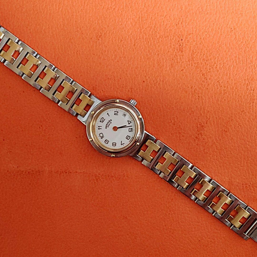 エルメス時計/極極極極美品クリッパー/新品電池新品仕上げ正常稼働品/レディース
