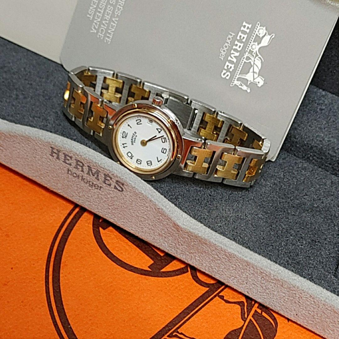 エルメス時計/極極極極美品クリッパー/新品電池新品仕上げ正常稼働品/レディース