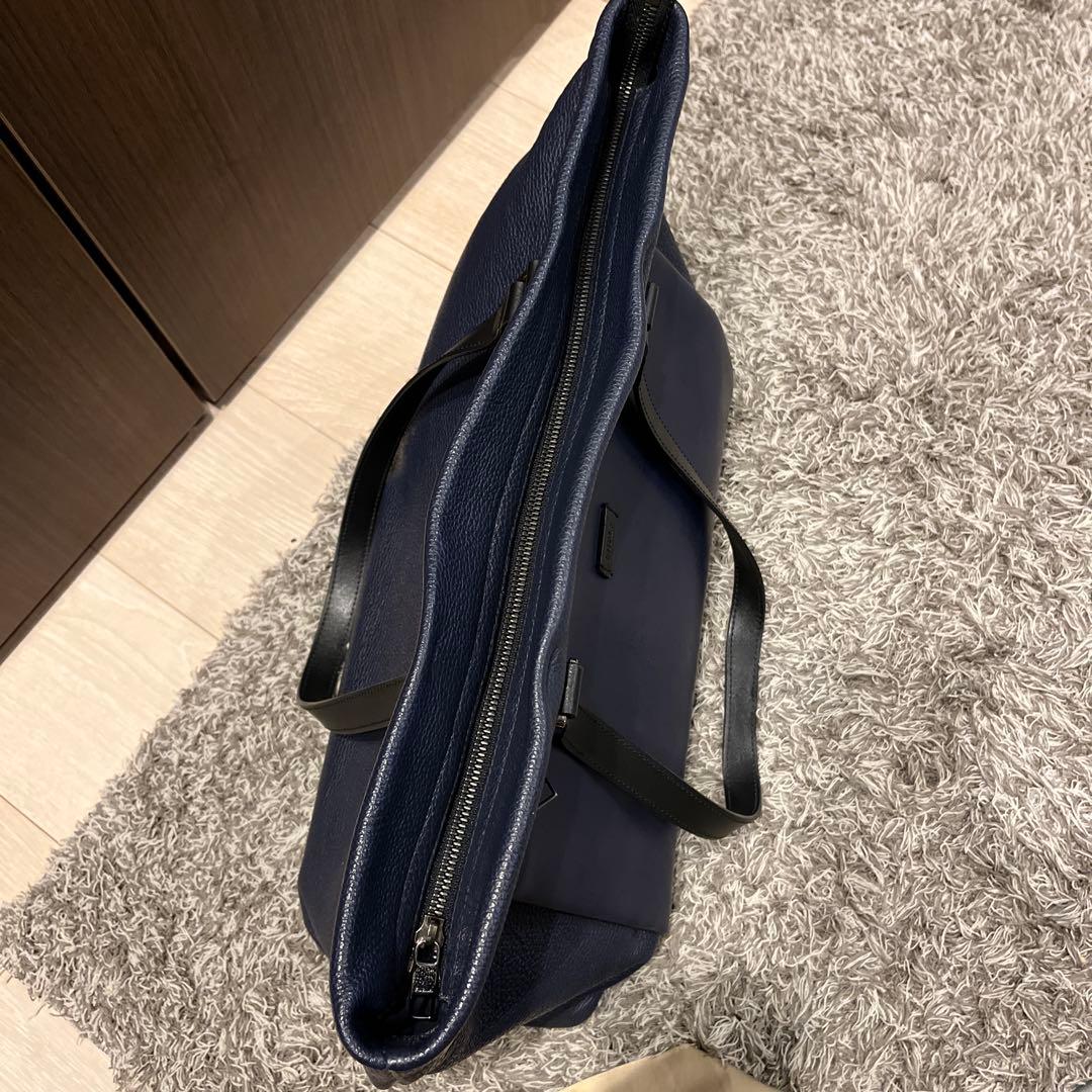 極美品　FURLA レア　ネイビー レザー トートバッグ　ビジネス