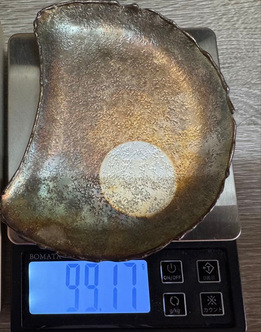 シルバー作家物　お香たてと皿　銀100g以上