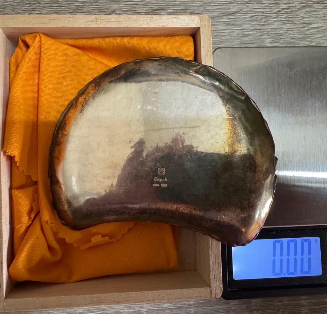 シルバー作家物　お香たてと皿　銀100g以上