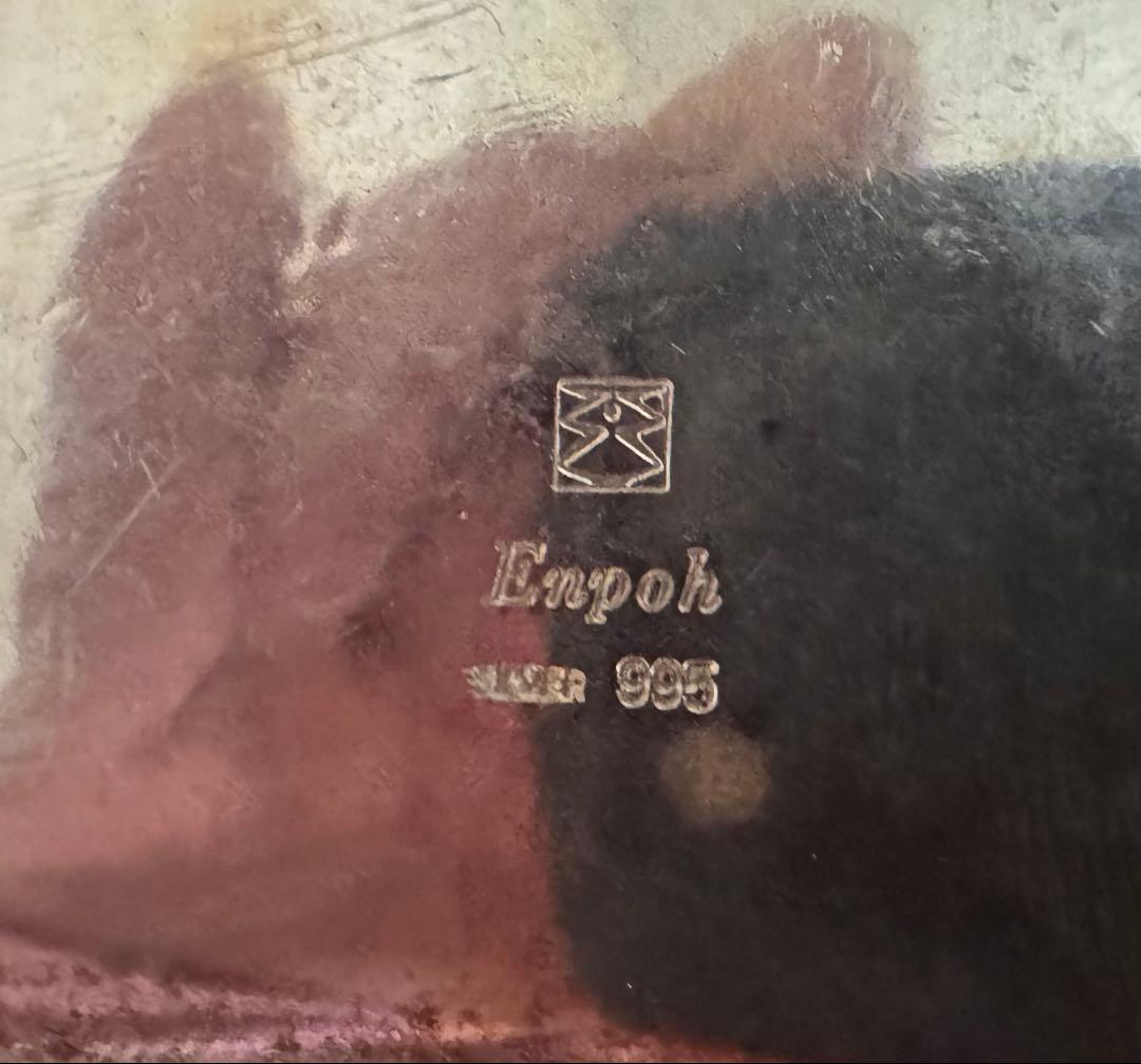 シルバー作家物　お香たてと皿　銀100g以上