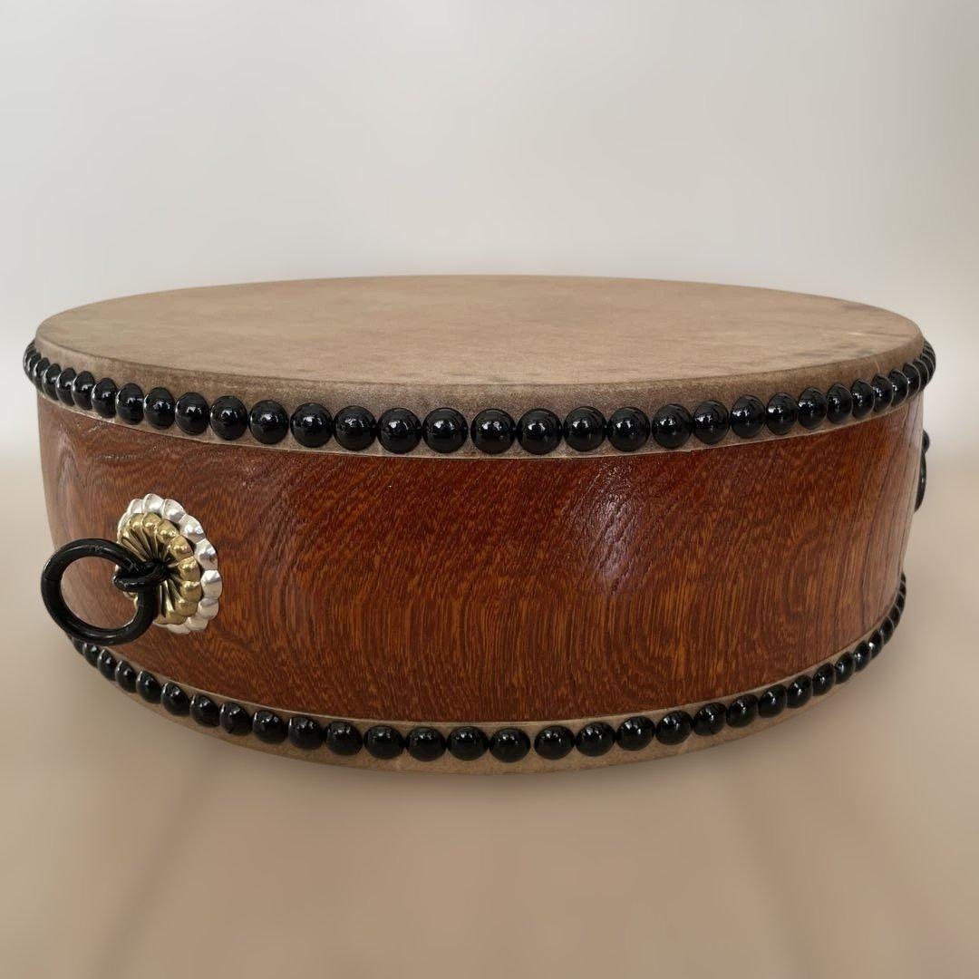 和太鼓 平太鼓 32cm 和楽器 上鳴 日本製　くりぬき　本革 1尺5分