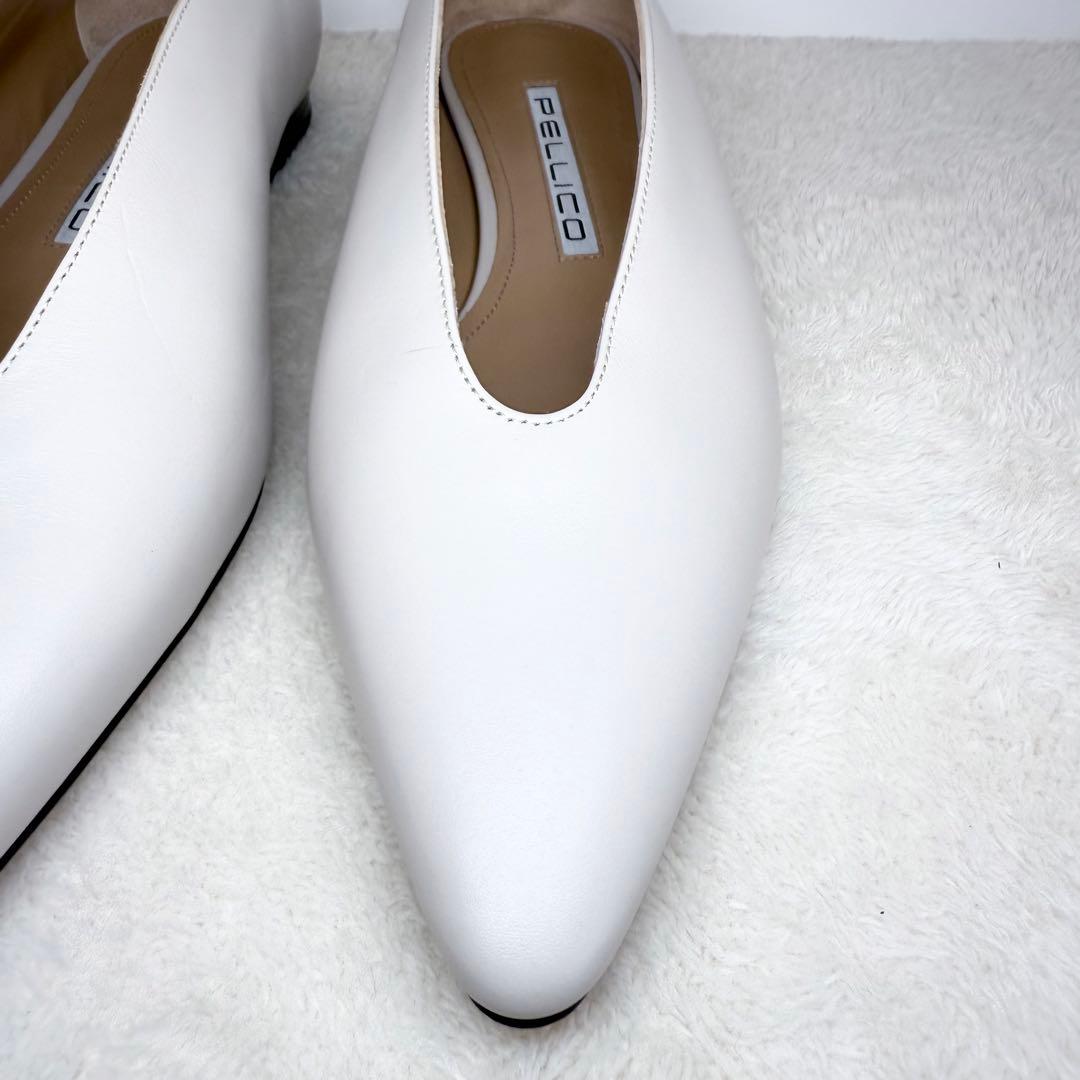 未使用級✨ペリーコ DAMA レザーフラットパンプス グレージュ 38