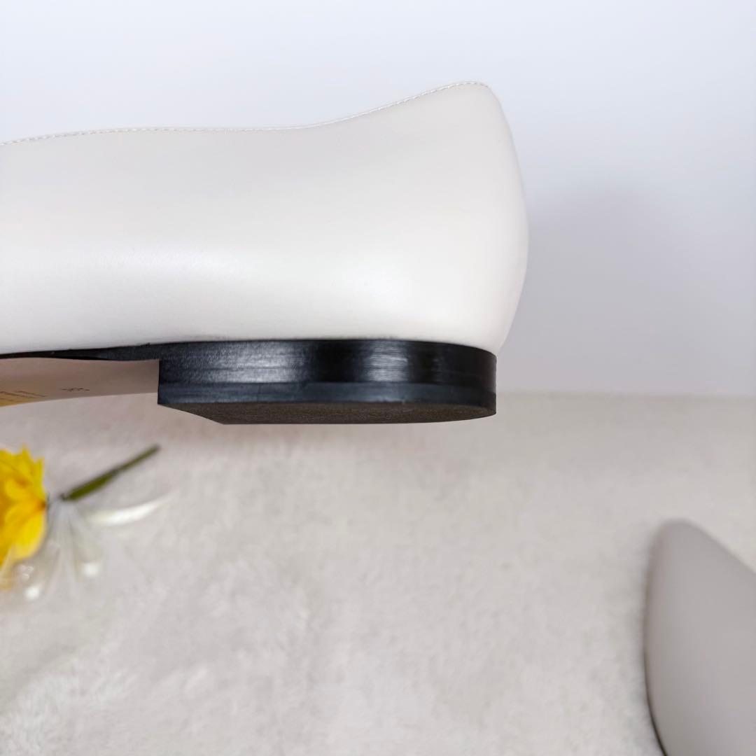 未使用級✨ペリーコ DAMA レザーフラットパンプス グレージュ 38