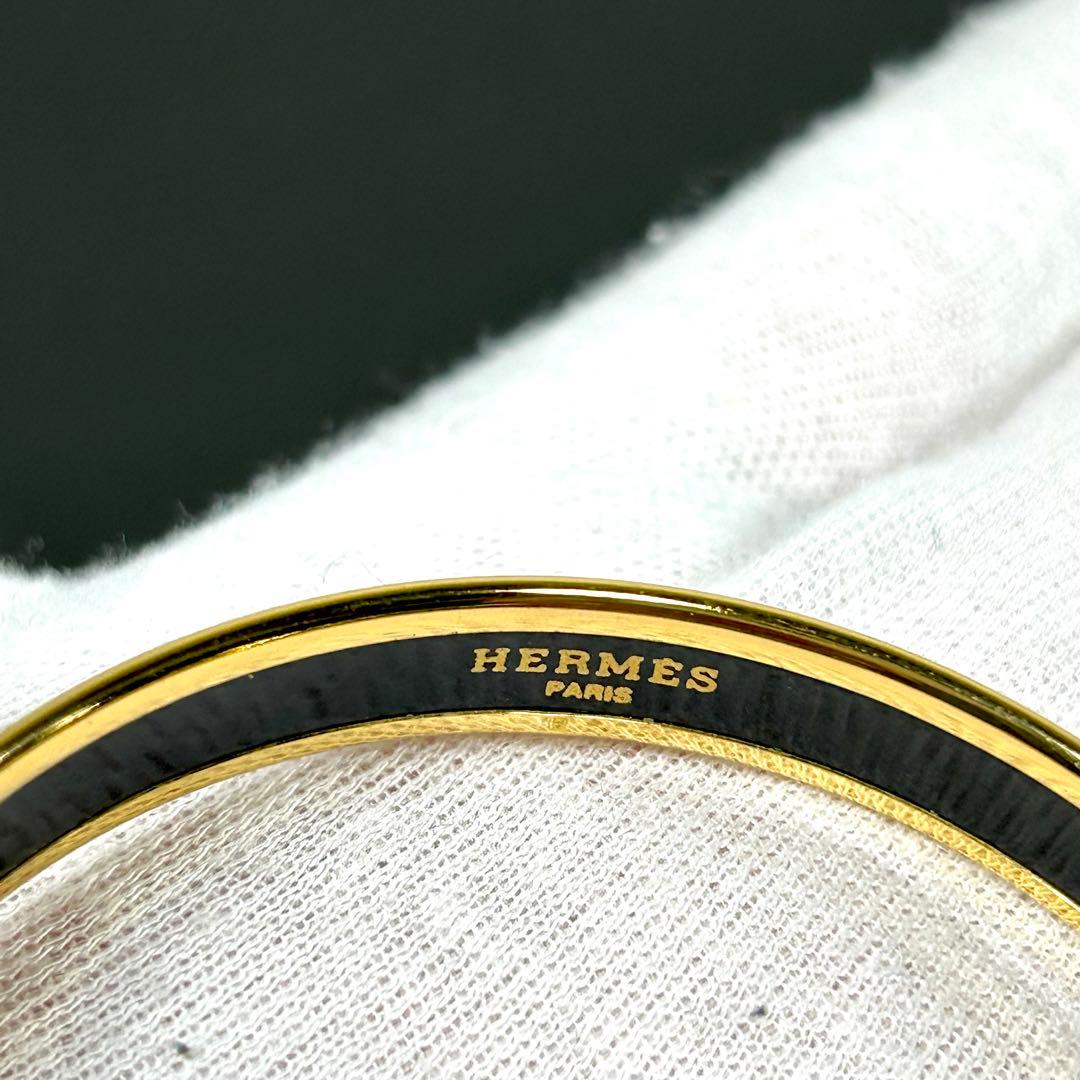エルメス バングル エマイユPM 七宝焼き 幅0.9cm ブレスレット 箱付き